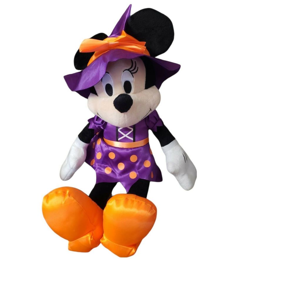Minnie Mouse HALLOWEEN WITCH Disney Stuffed Toy Plush 18"